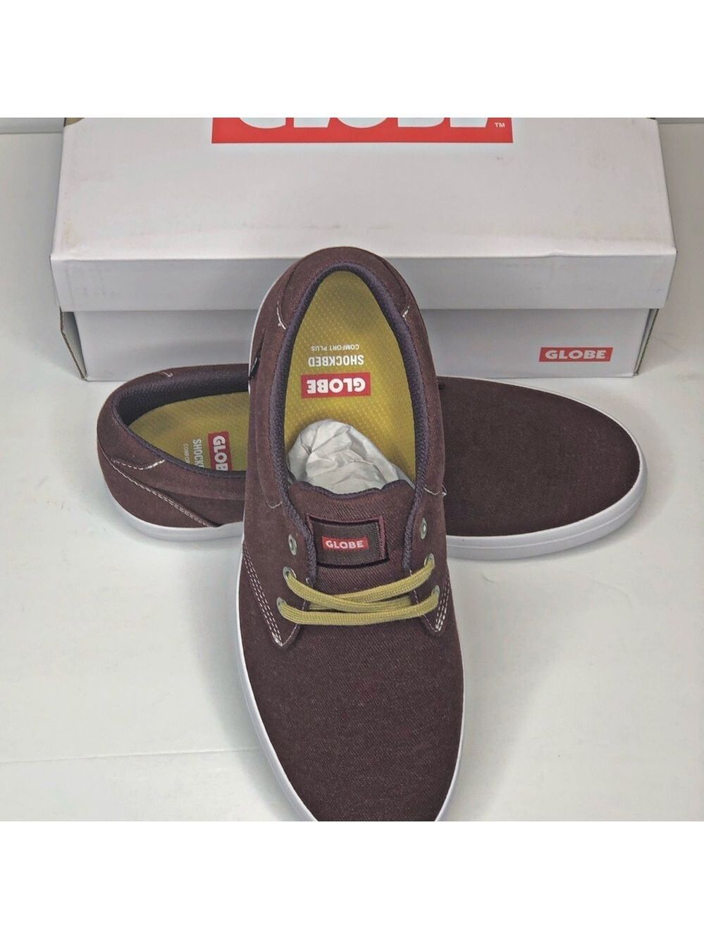 NewFull set Globe Winslow Men's Skate Shoes Canvas Burgundy Sz 8⁠